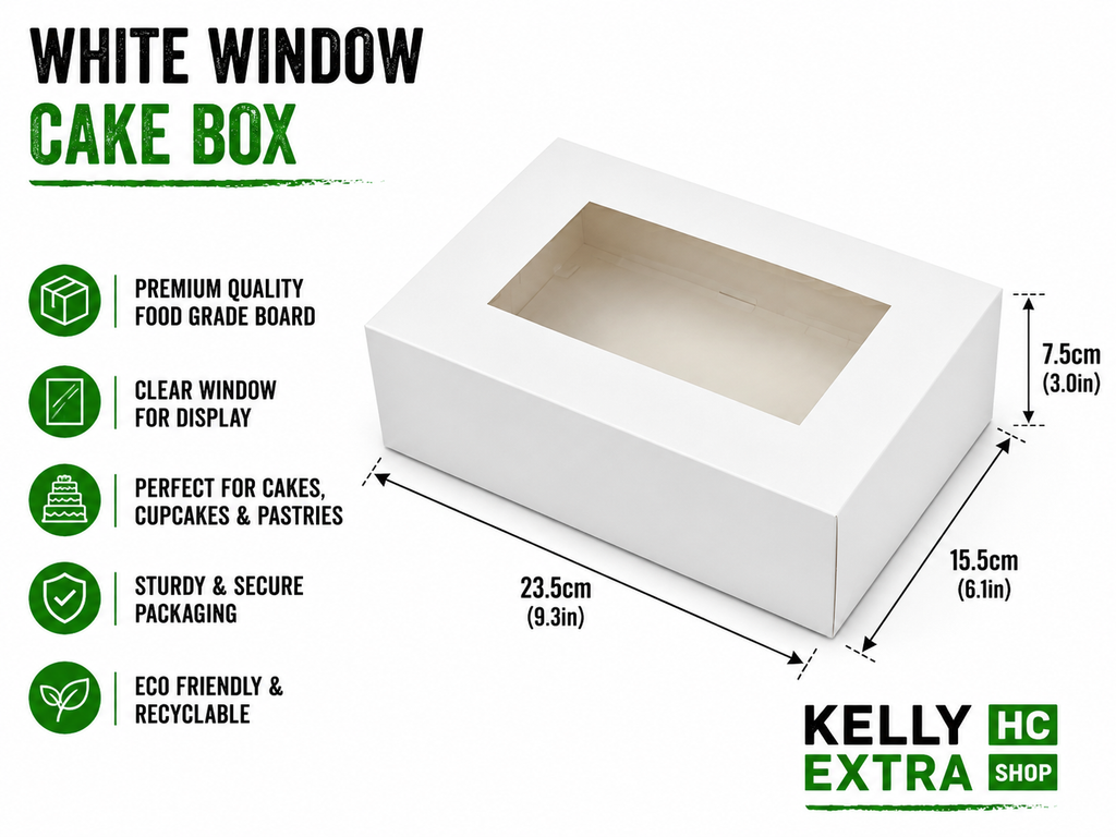 White window cake box