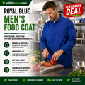 Mens royal blue food coat