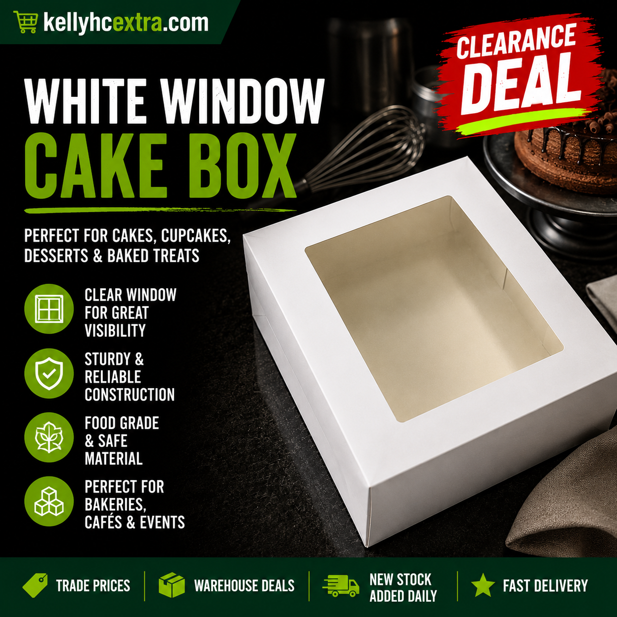 White window cake box