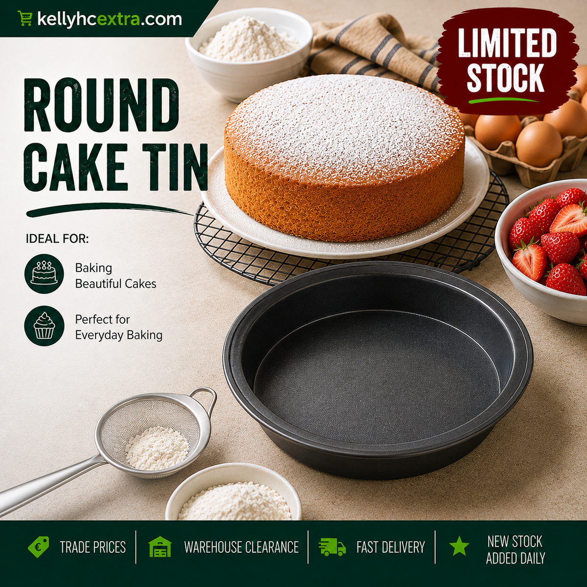 Round Cake Tin - 23cm/9"
