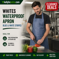 Whites Waterproof Apron Blue & White Stripes