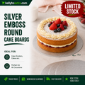 Silver Emboss Cake Boards / Cards - Round 12"