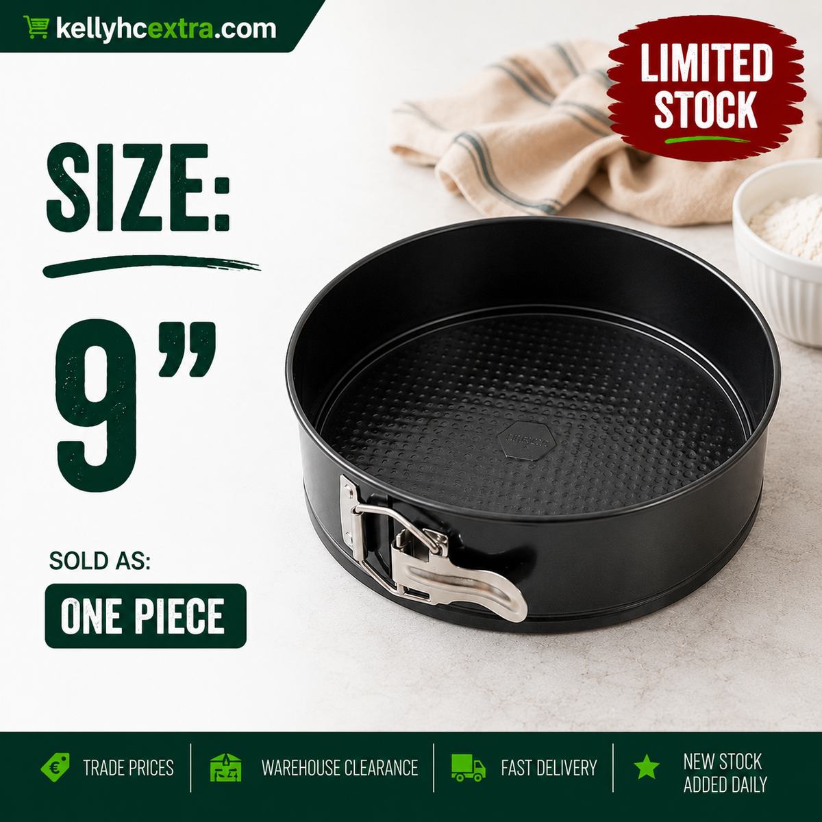 Spring form cake tin - 23cm/9"