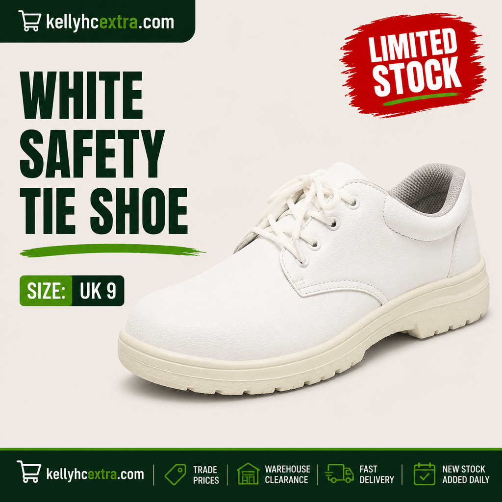 White Safety Tie Shoes