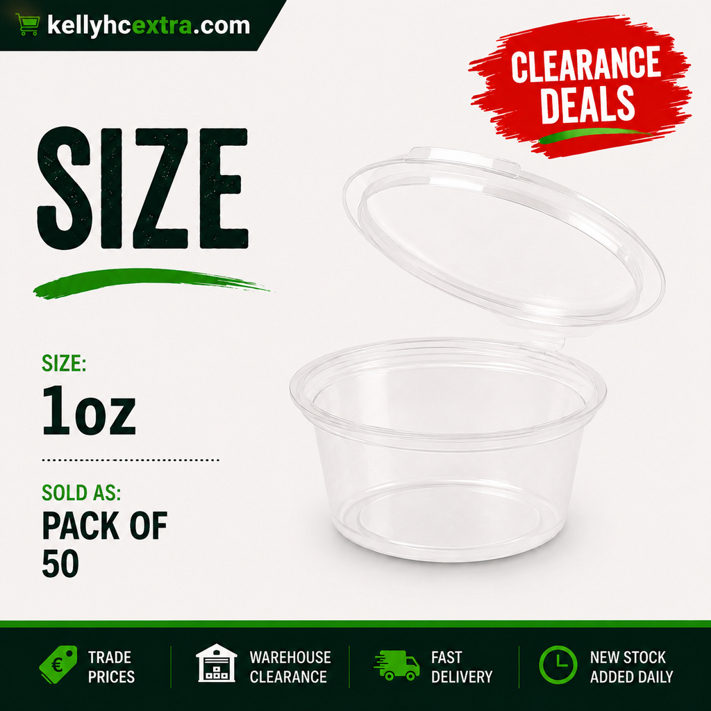 Clear Hinged Portion Pots