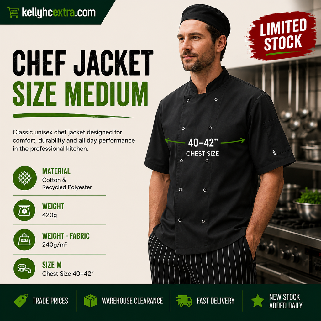 Vegas Chefs Jacket Black