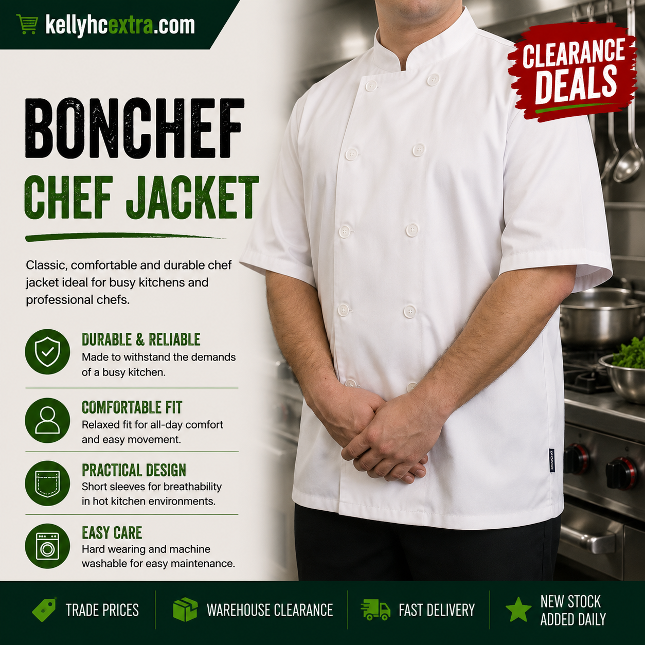 Bonchef Chef Short Sleeve Jacket