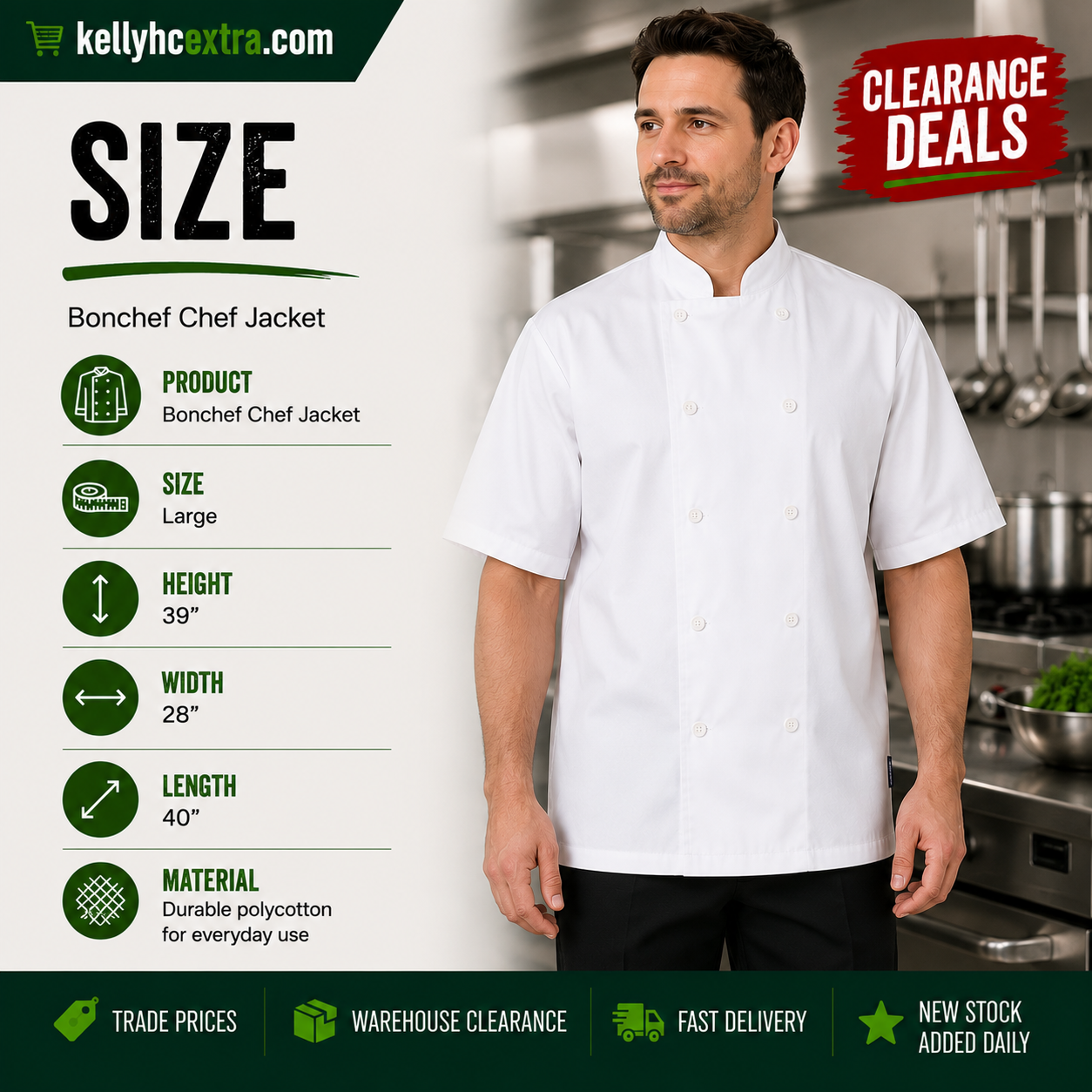 Bonchef Chef Short Sleeve Jacket