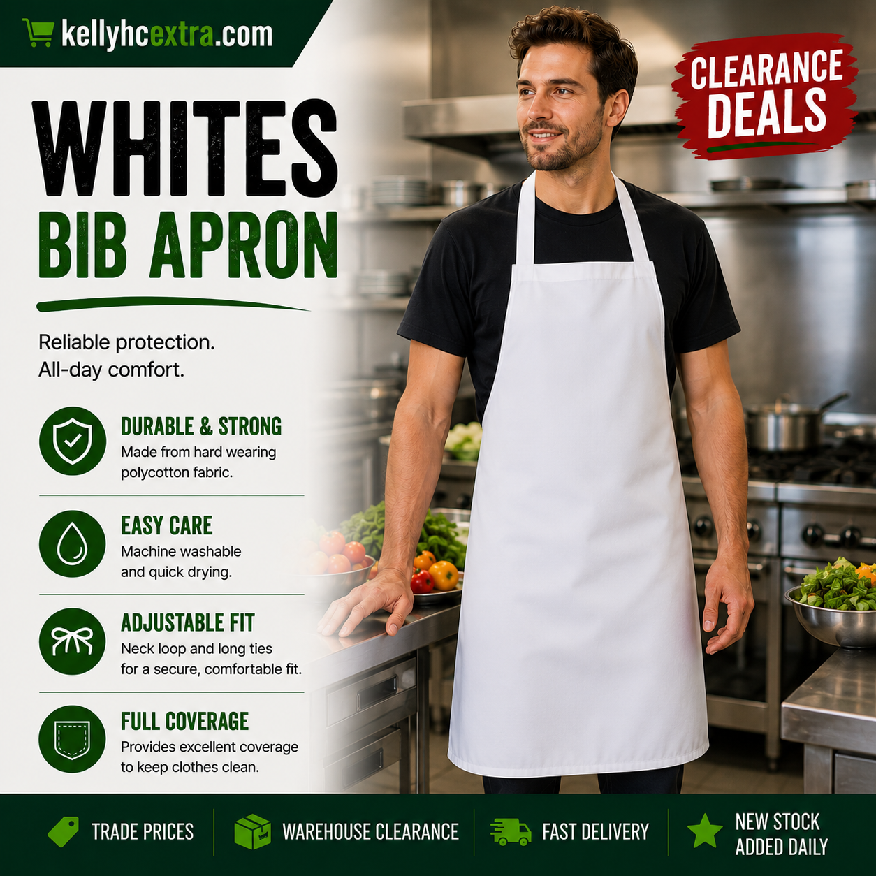 Whites Bib Apron