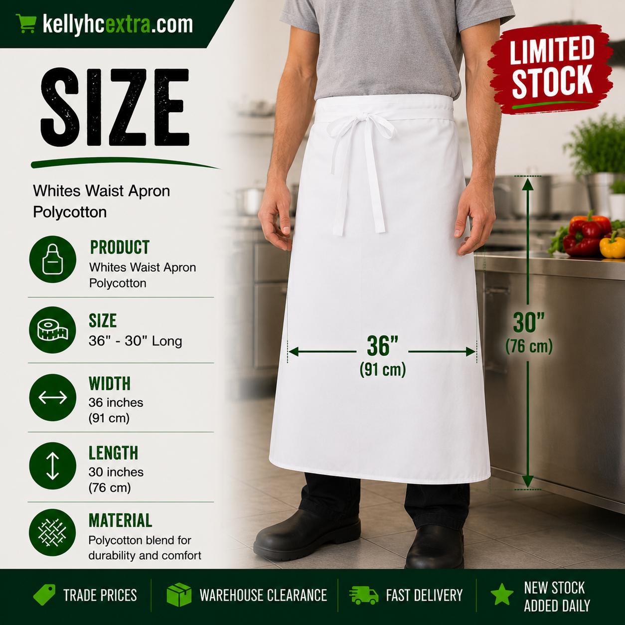 Whites Regular Waist Apron
