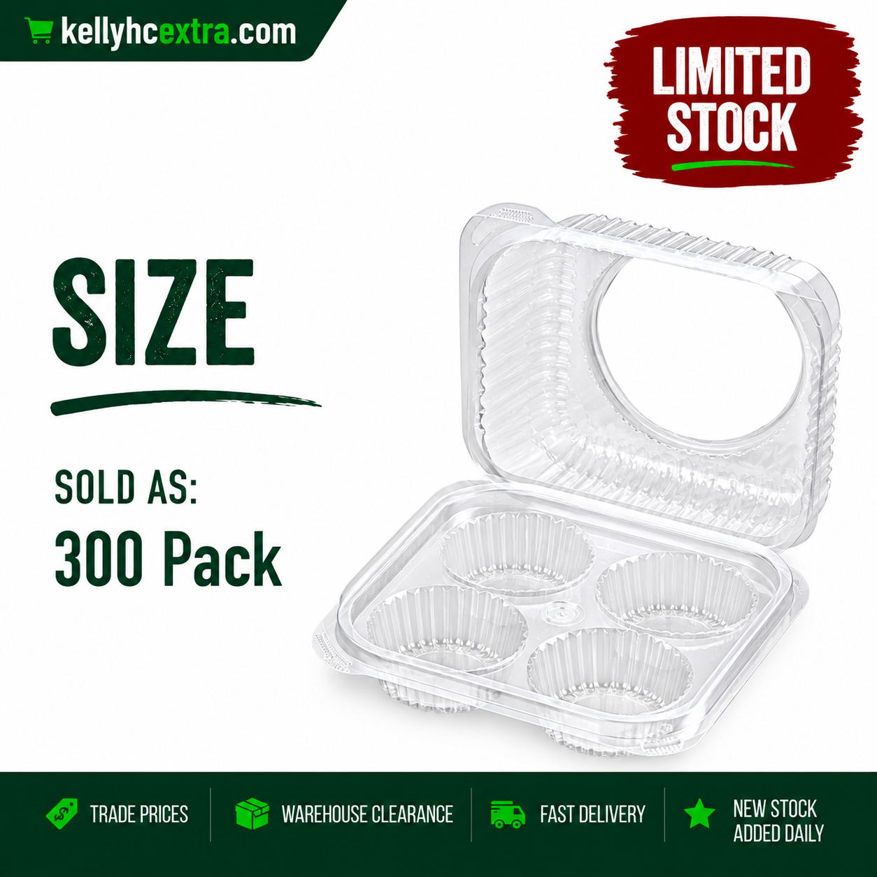 Cupcake/Muffin Clamshell Container