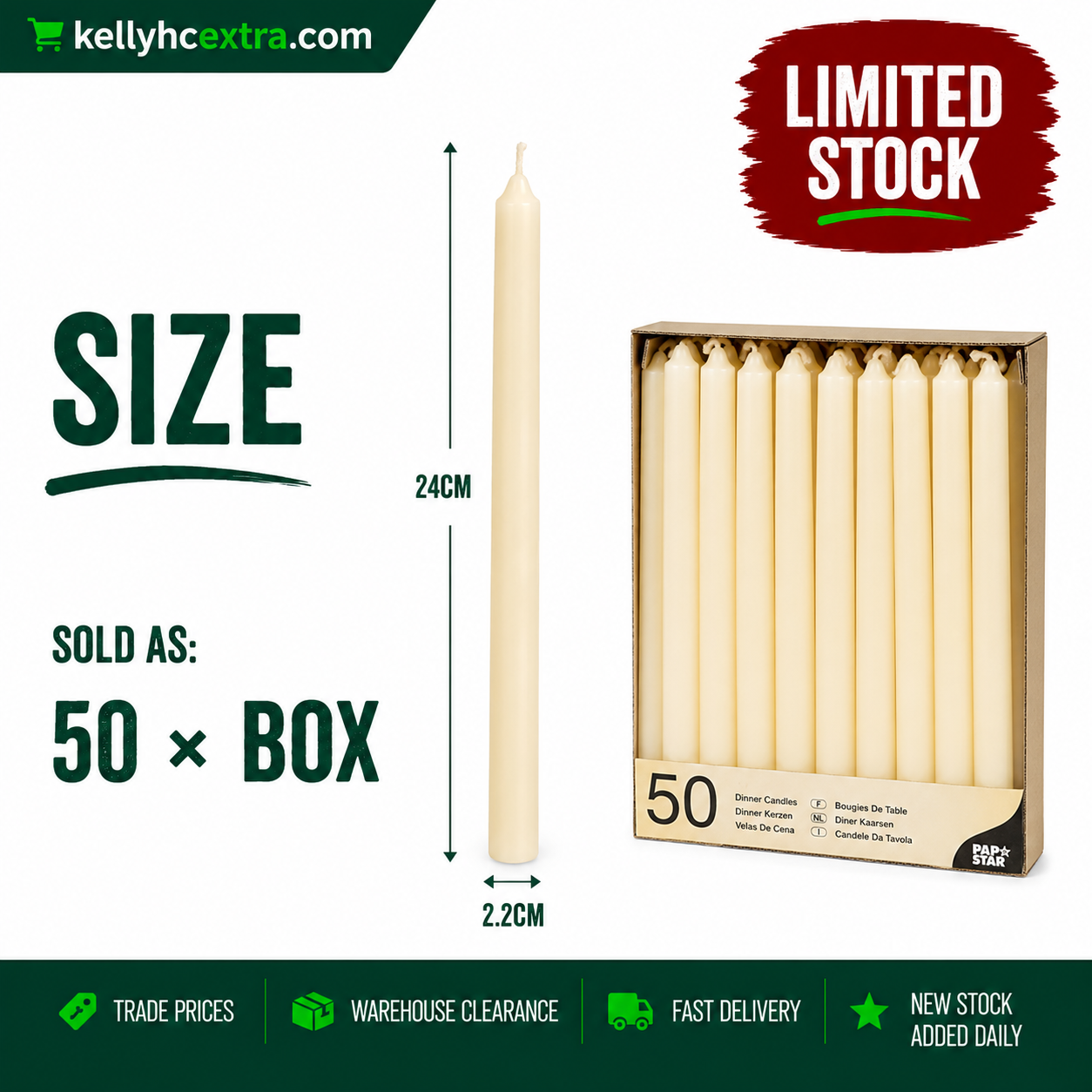 Papstar Candlestick Candles