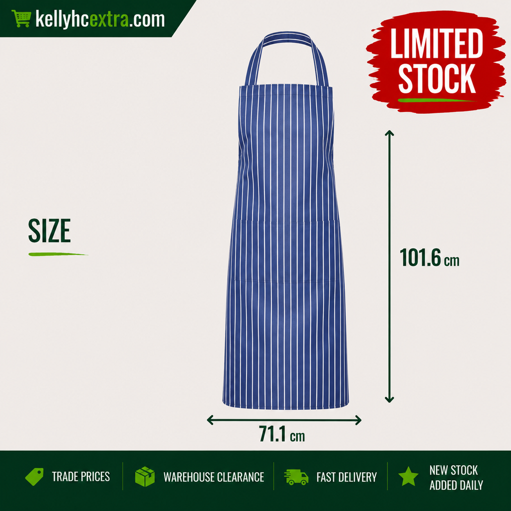 Whites Waterproof Apron Blue & White Stripes