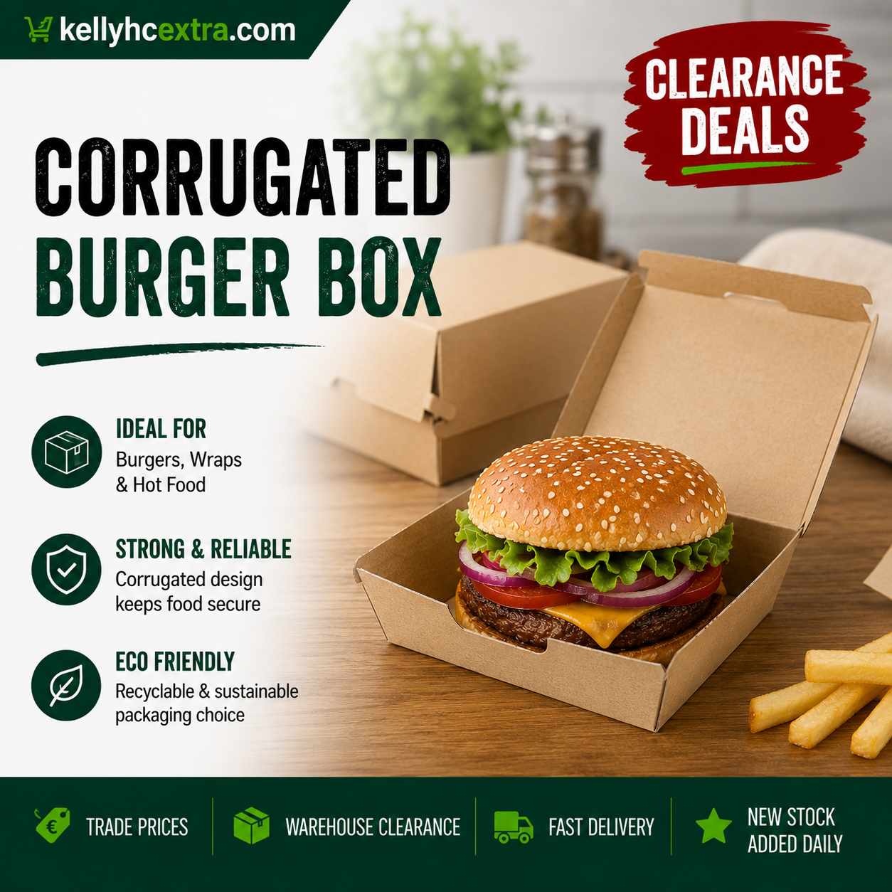 Corrugated Burger Box Small