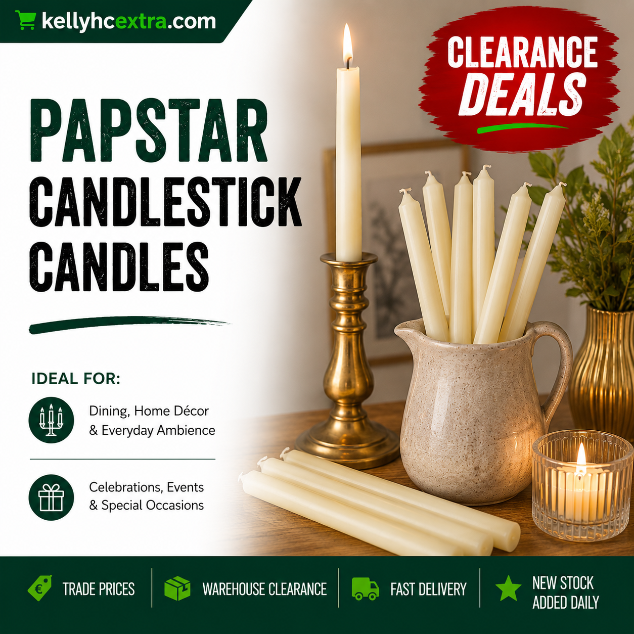 Papstar Candlestick Candles