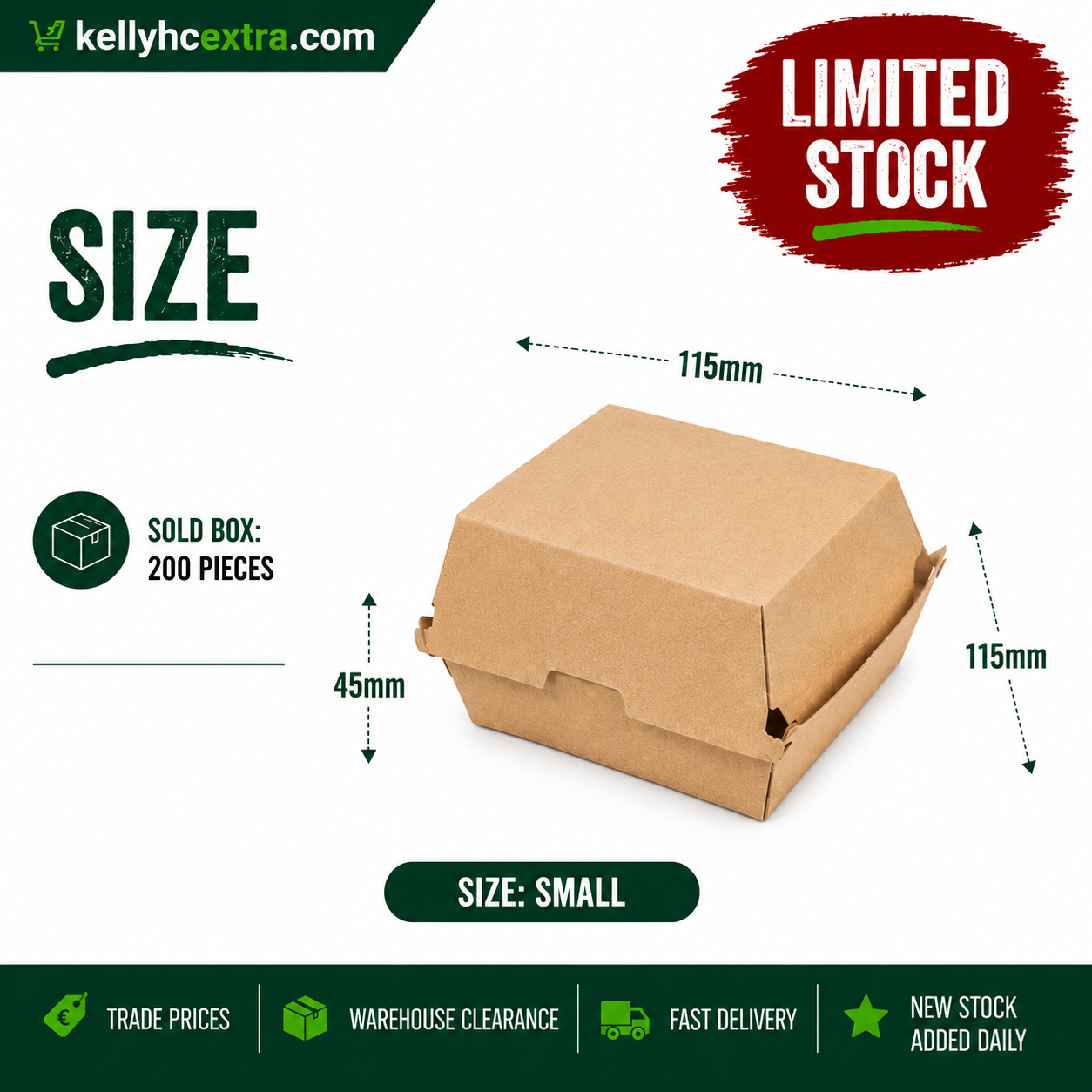 Corrugated Burger Box Small