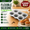 Flexible Silicone Six Cup Muffin Pan