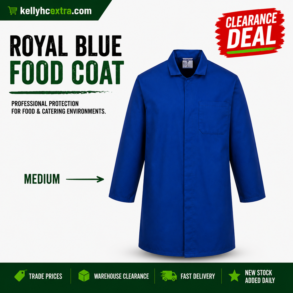 Mens royal blue food coat