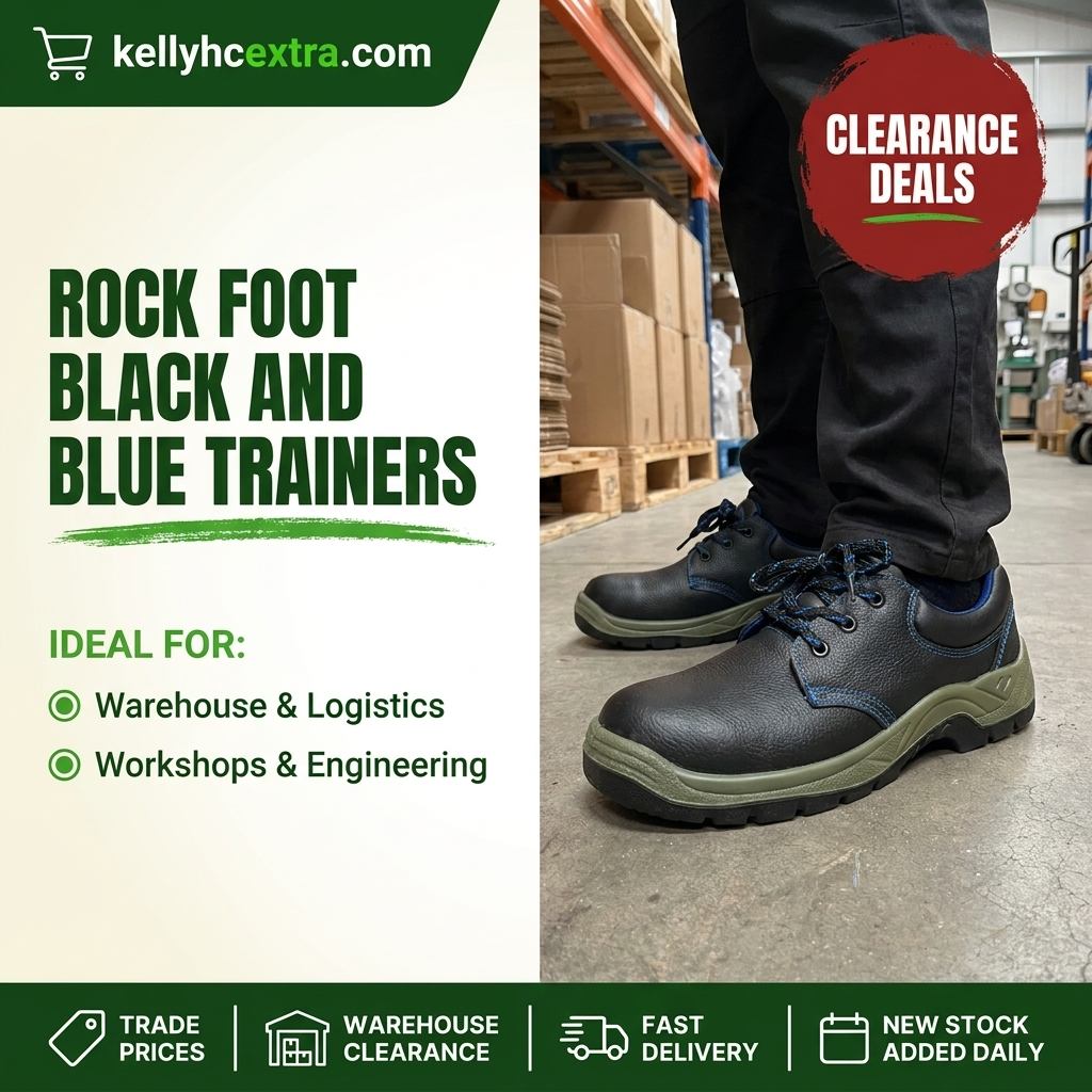 Rock Foot Black and Blue Trainers lifestyle image