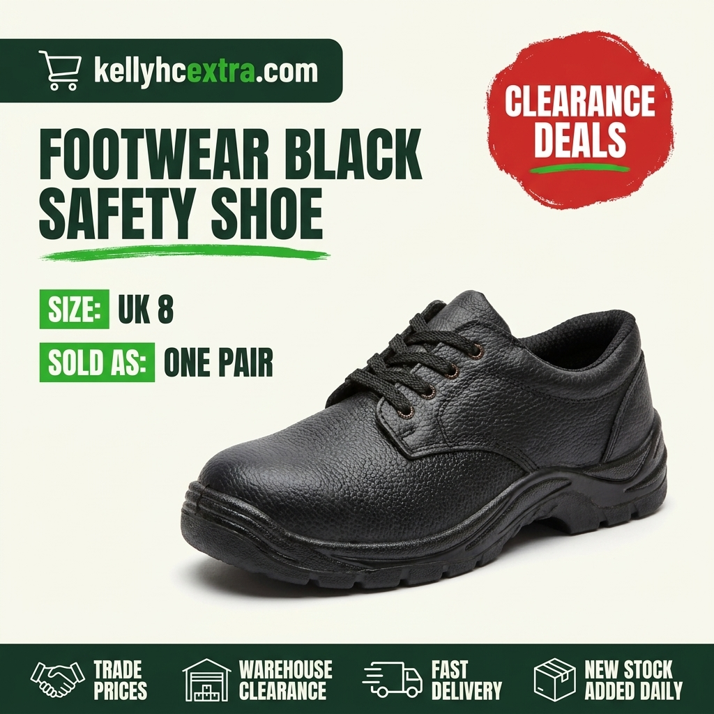 Footwear Black Safety Shoe size specification image