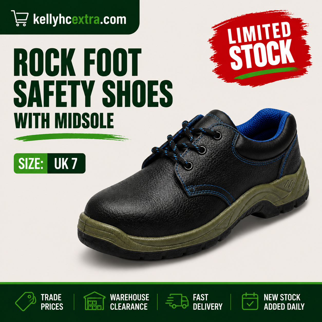 Rock Foot Safety Shoes With Midsole